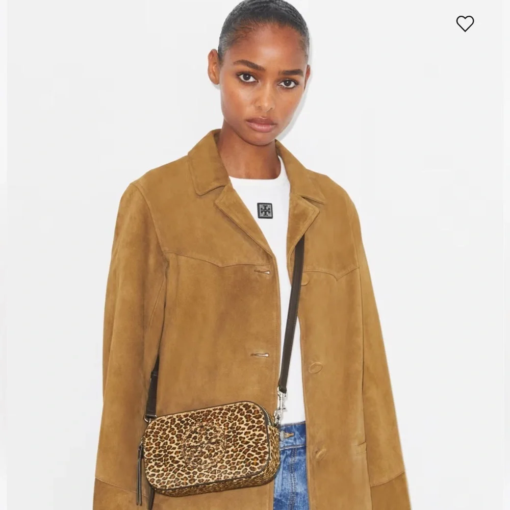 New Tory Burch MINI MILLER LEOPARD-PRINT CROSSBODY BAG